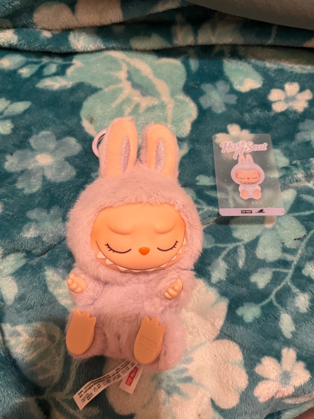 ZIZI Pastel purple Bunny Plush Keychain